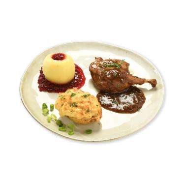 Eendenbil met portosaus 1stuk = 400g (200g vlees + 200g saus)