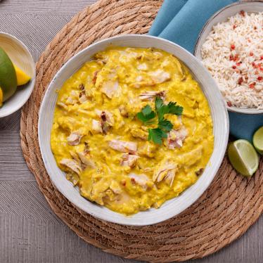Kipfilet in curry-mangosaus